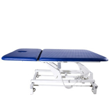 Tabela de tratamento elétrico, cama de fisioterapia ajustável no encosto